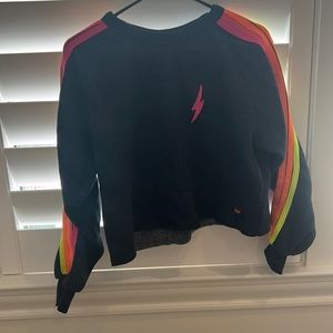 SIZE M AVIATOR NATION CROPPED SWEATSHIRT